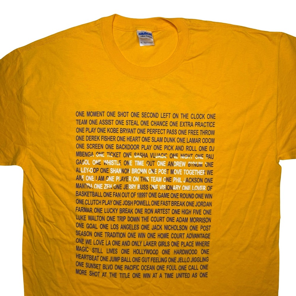 2000s LA Los Angeles Lakers basketball promo shirt - ONE - Kobe Bryant era